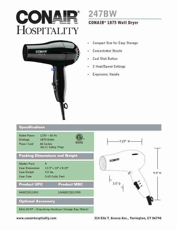 Conair Hair Dryer 185-page_pdf
